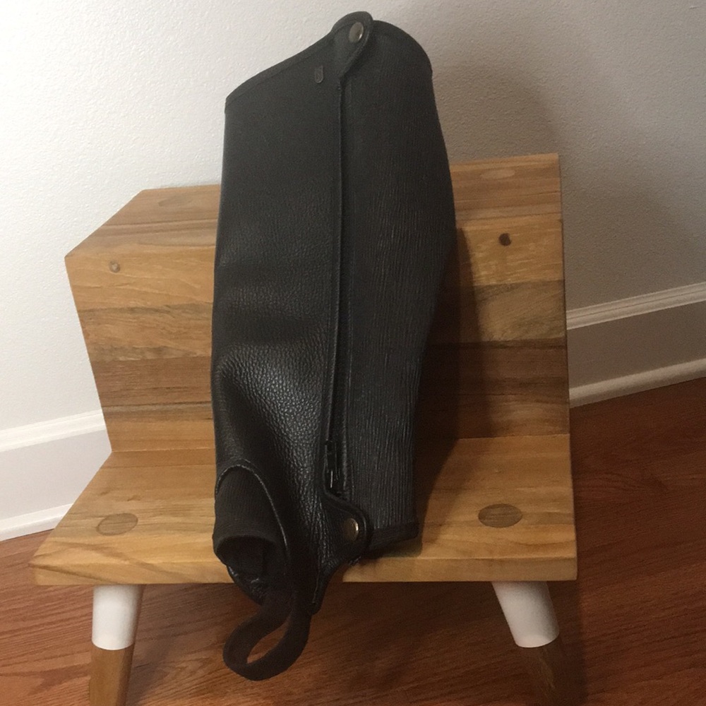 Leather Tredstep half chaps.